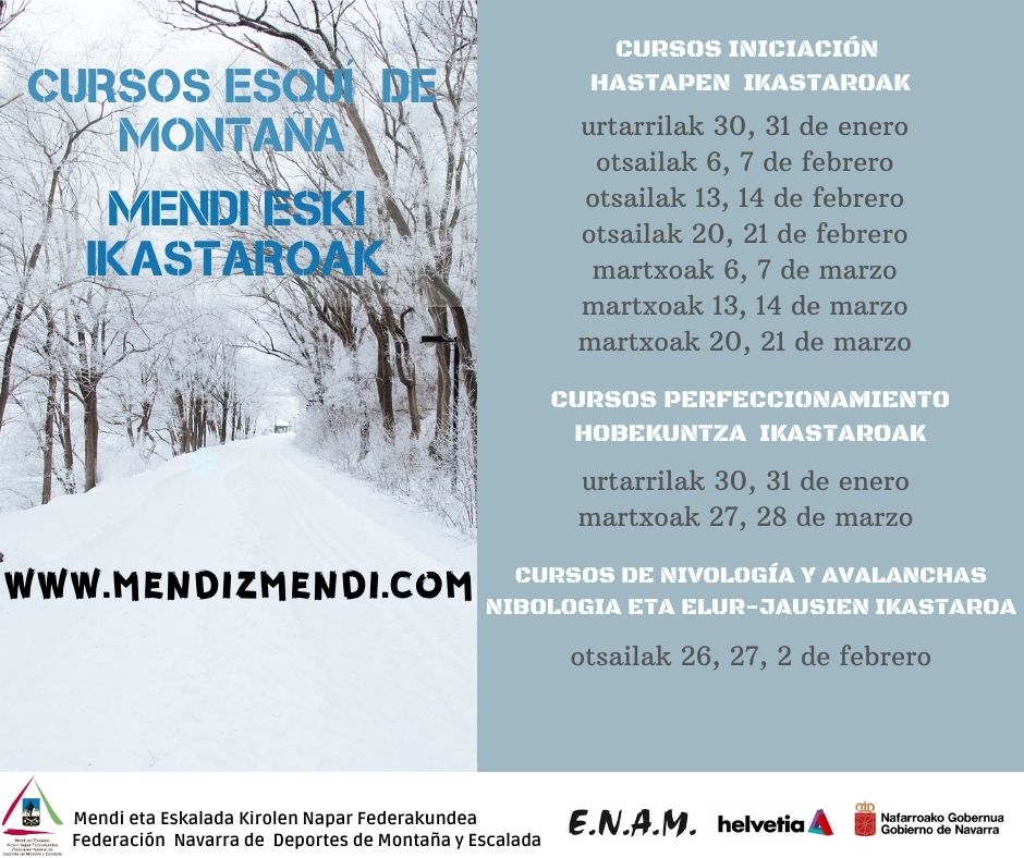 CURSOS DE ESQU&Iacute; DE MONTA&Ntilde;A